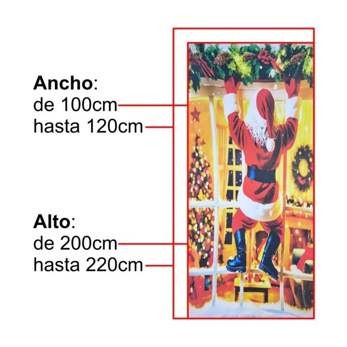 Miniatura 2 de Funda de puerta Navideña